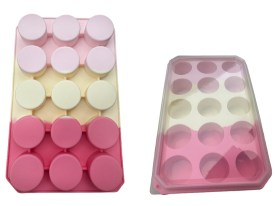 Molde silicona con tapa CIRCULOS